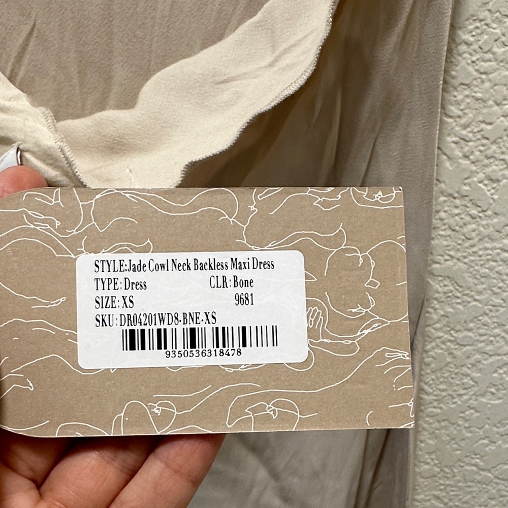 Meshki Cream Slip Dress - Picture 5 of 6